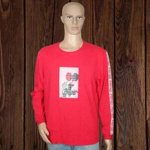 PROFOUND AESTHETIC | Men's Graphic Floral Long Sleeve T-Shirt Size Medium